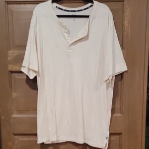 GAP Men's Cream Short Sleeve Henley